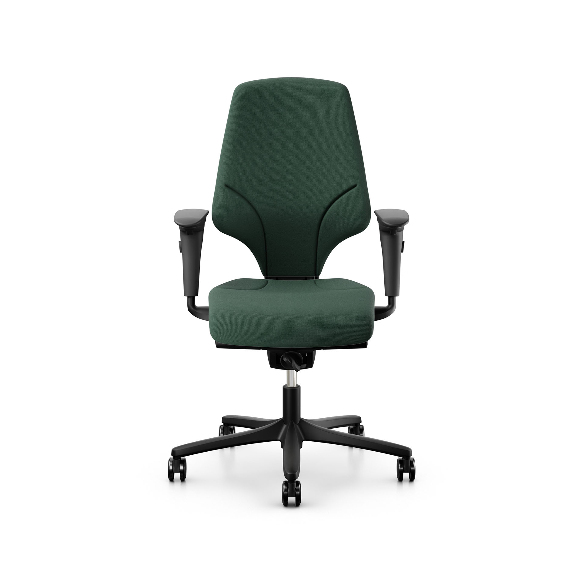 Bürostuhl Giroflex 64-3578 mit 4D Armlehnen, Dunkelgrün/Schwarz, Neu, Ergonomischer Stuhl - ideal für flexibles Arbeiten