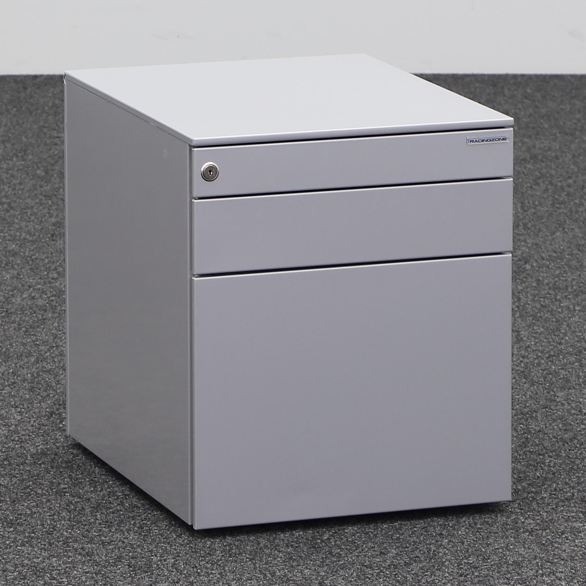 Rollcontainer Dieffebi (Silbergrau, Neu, Mit Schlüssel, Hängeregister)