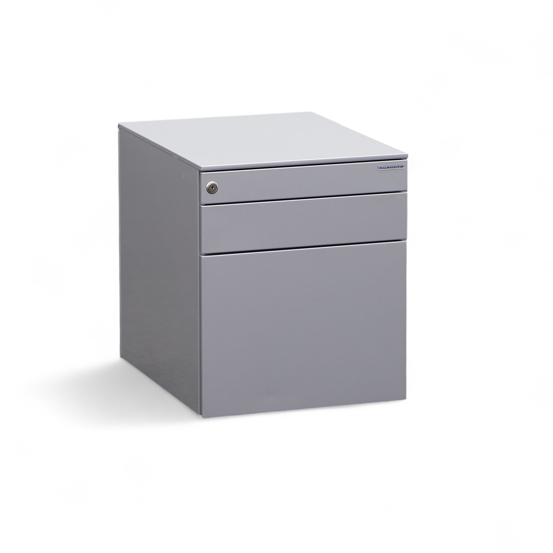 Rollcontainer Dieffebi, Silbergrau, mit Hängeregister & Stauraum, Neu – perfekt für modernes Büro