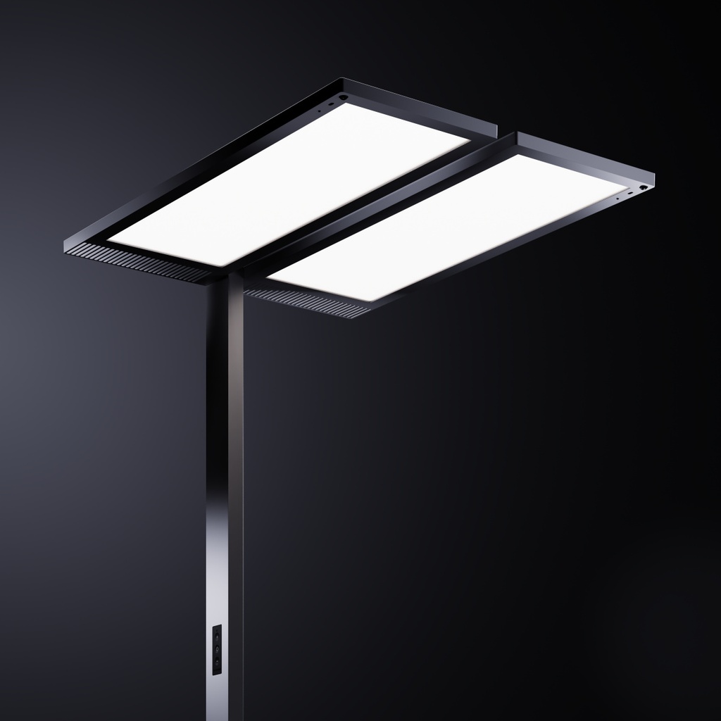 Lampadaire LED Regent Lightpad double tête Tunable Office avec pied en U (Très bon)