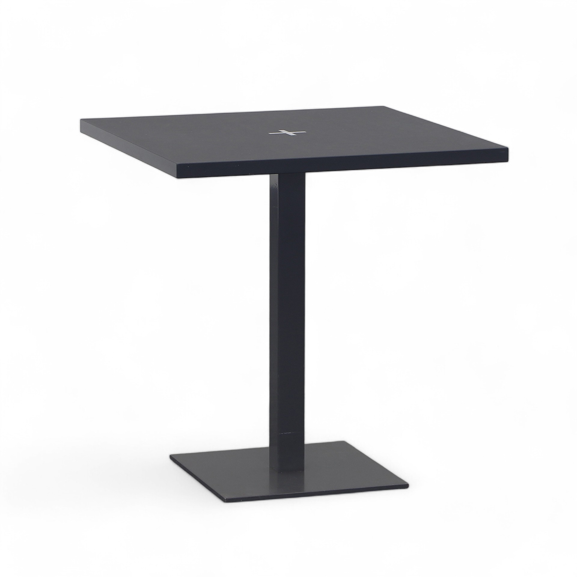 Table de bistrot Linoléum noir (Normalement utilisé, 70x70)