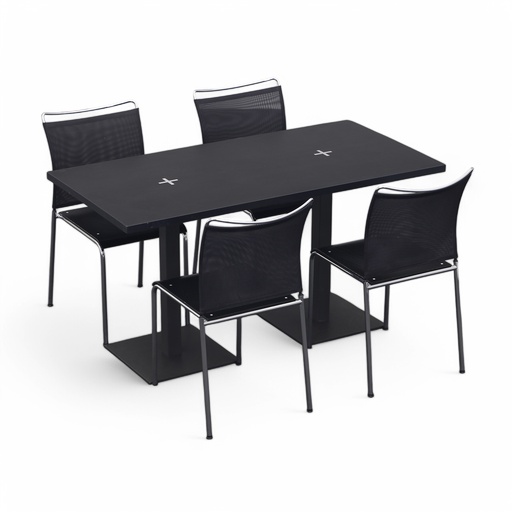 Bistrotisch mit Dietiker Satu Stühlen (Normal gebraucht, 140x70)