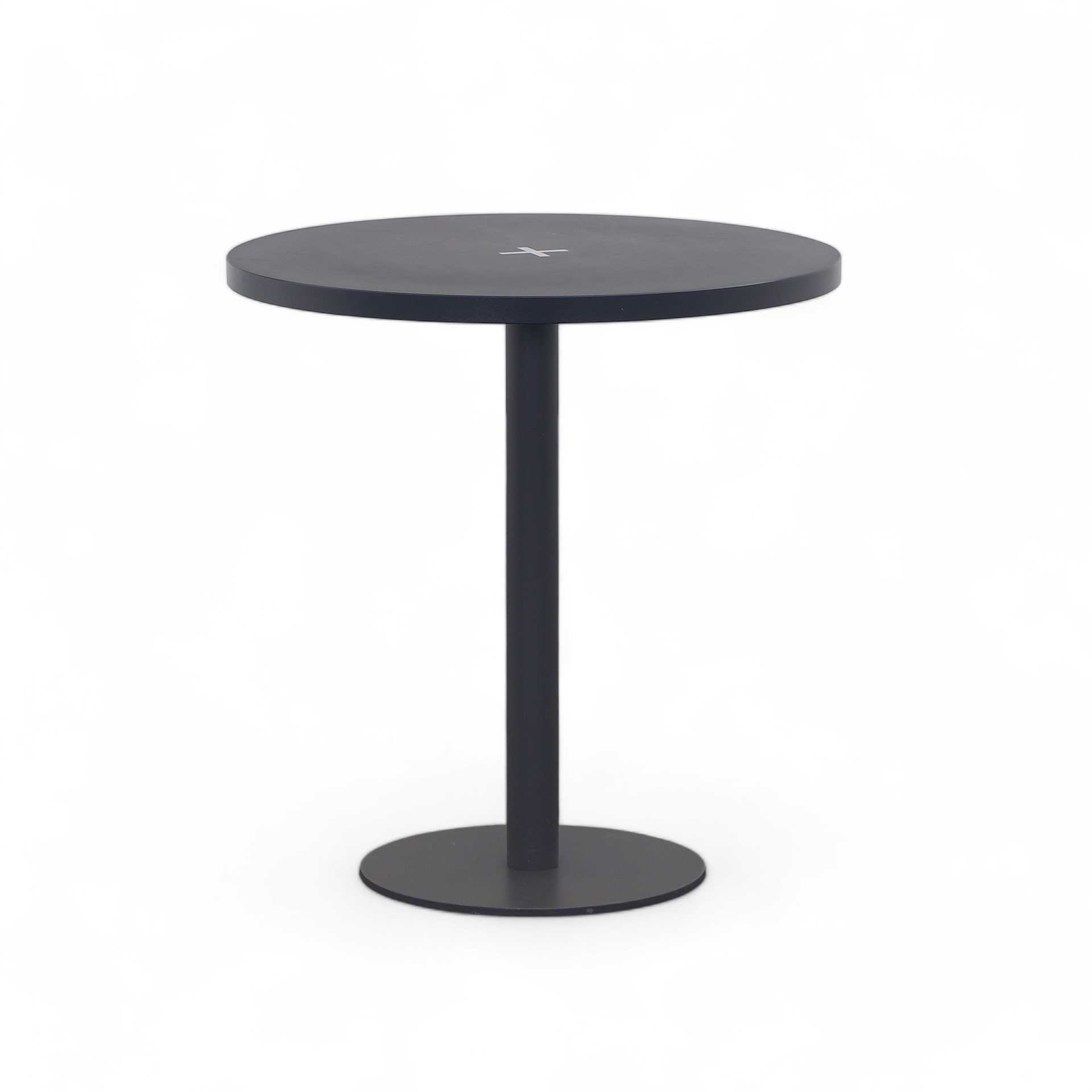 Table de bistrot Linoléum noir (Normalement utilisé, 70x70)