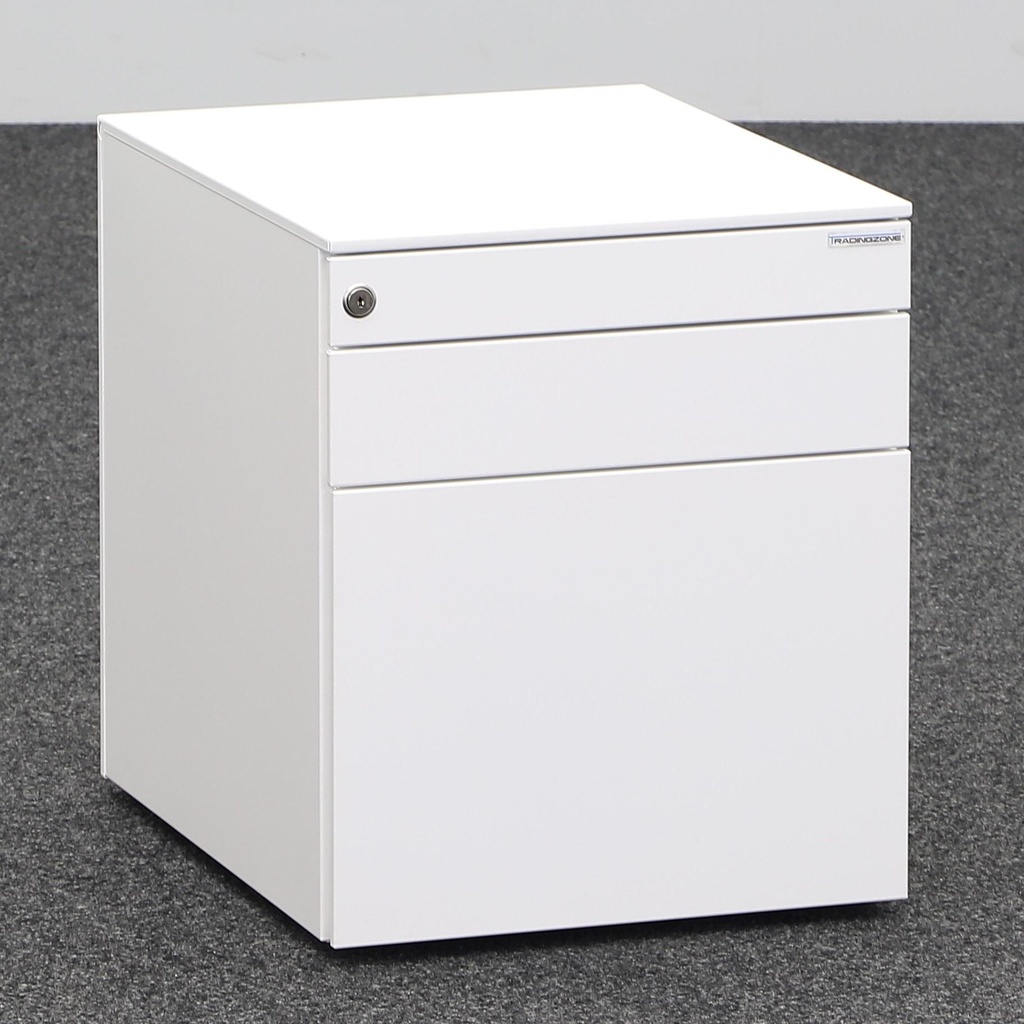 Rollcontainer Dieffebi (Normal gebraucht, Weiss, mit Schlüssel, mit Hängeregister & Stauraum)