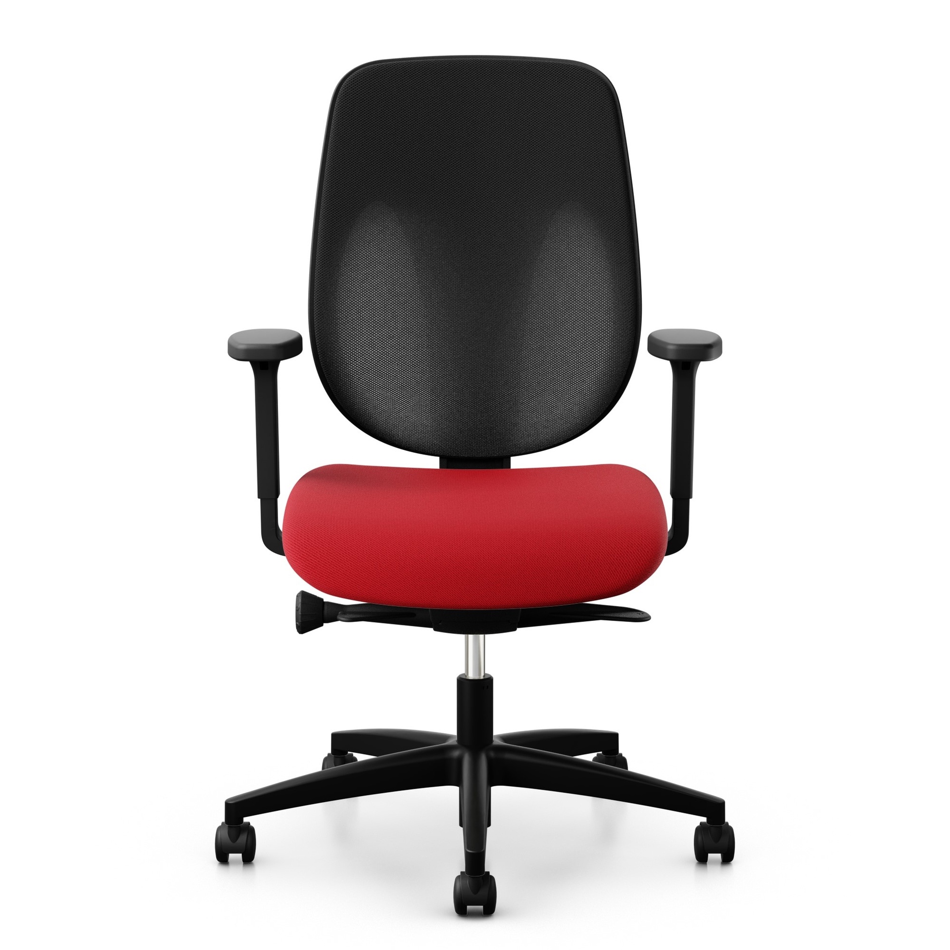 Sedia girevole Giroflex 353-4029 (Rosso, Nuovo, Braccioli 2D)