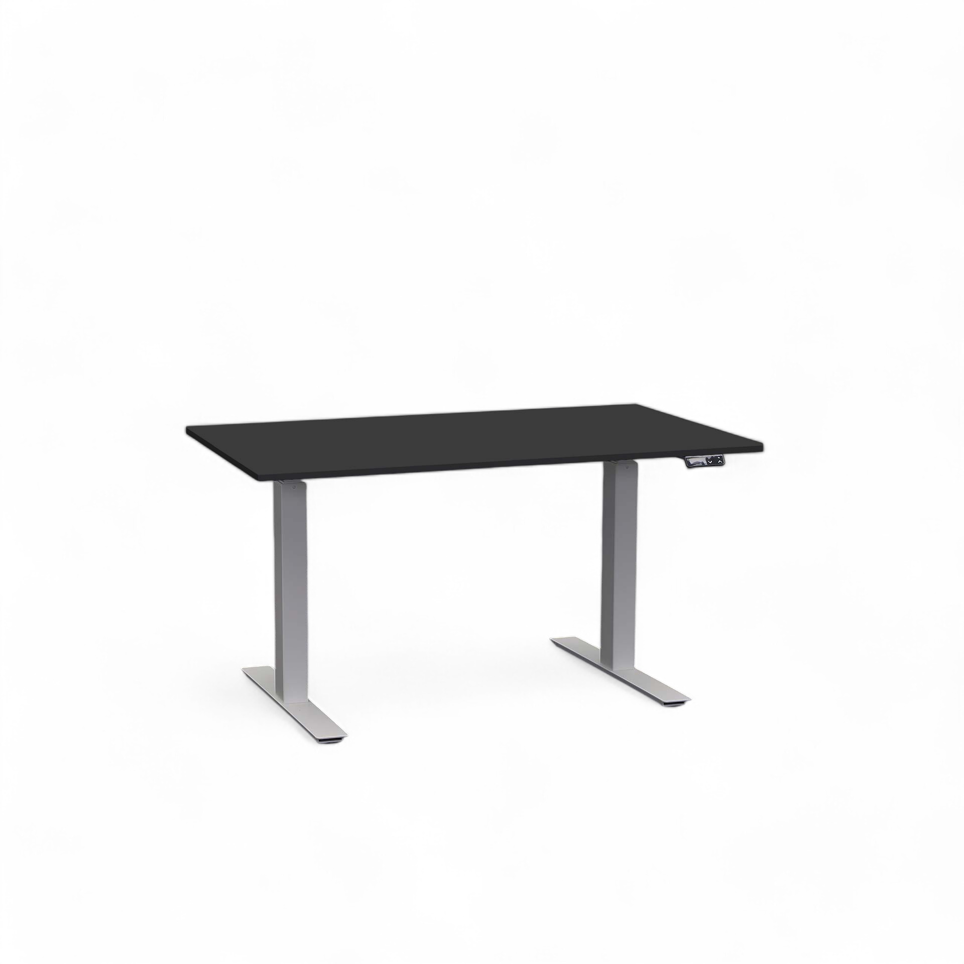 Electrically height-adjustable Tradingzone Work Pro desk (Black, New, 120x70, Silver gray)