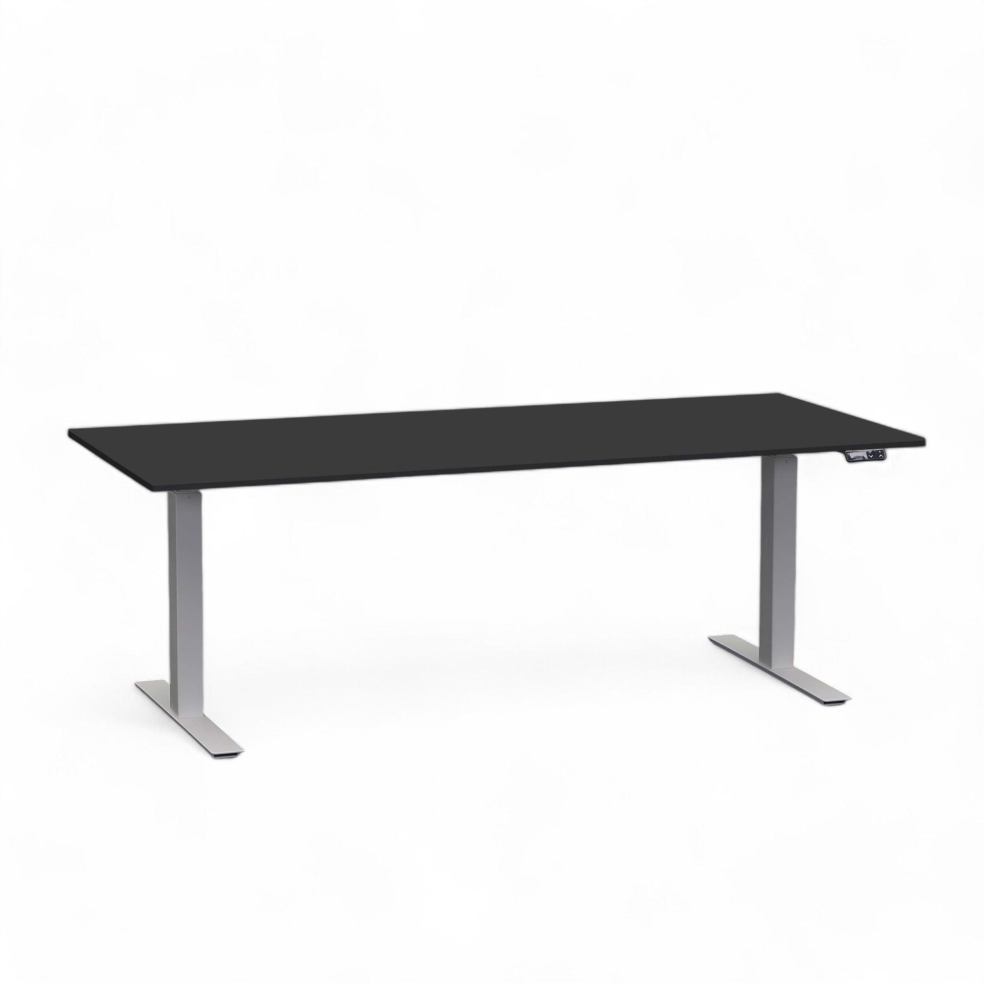 Electrically height-adjustable Tradingzone Work Pro desk (Black, New, 180x80, Silver gray)