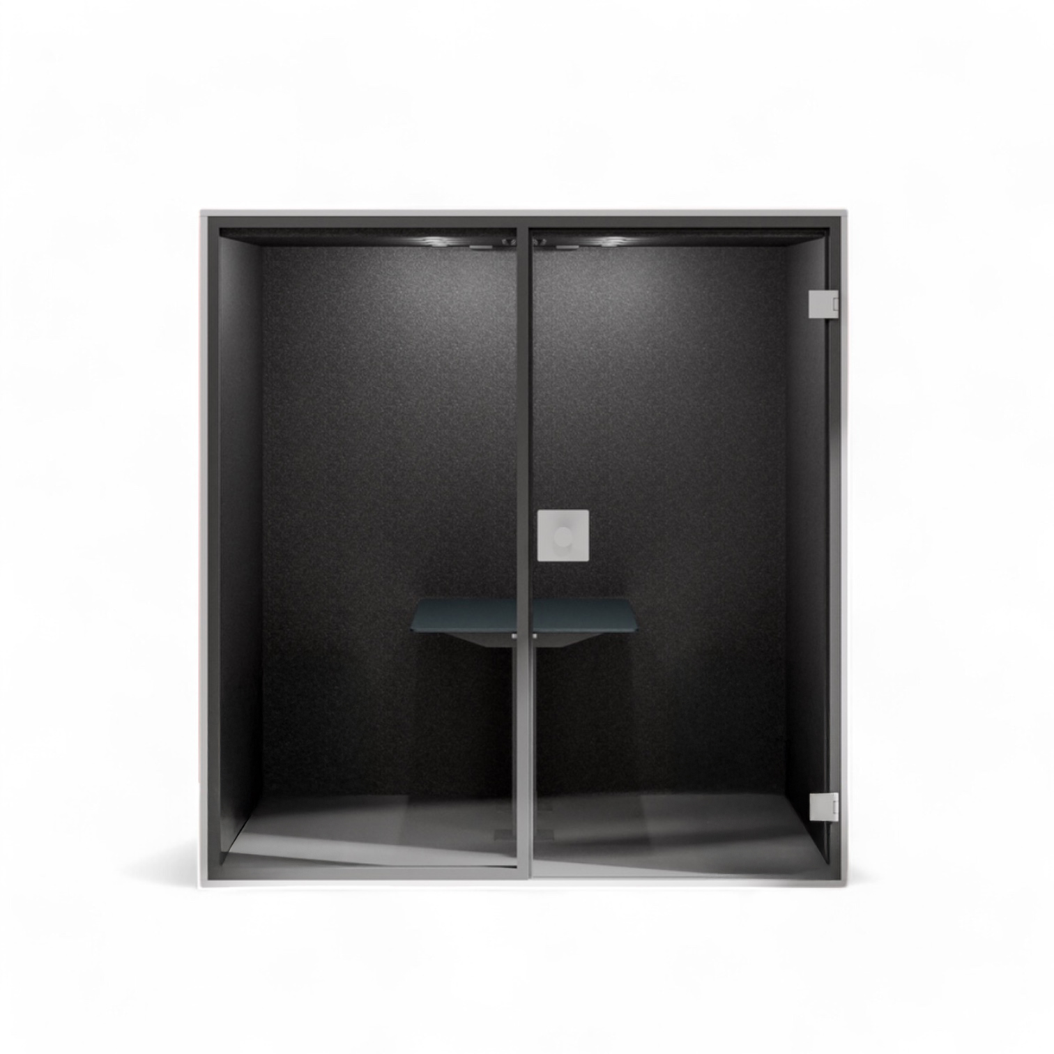 Berlin Acoustics Meet Acoustic Box (White, With electr. height-adjustable table, Closed rear panel, New)