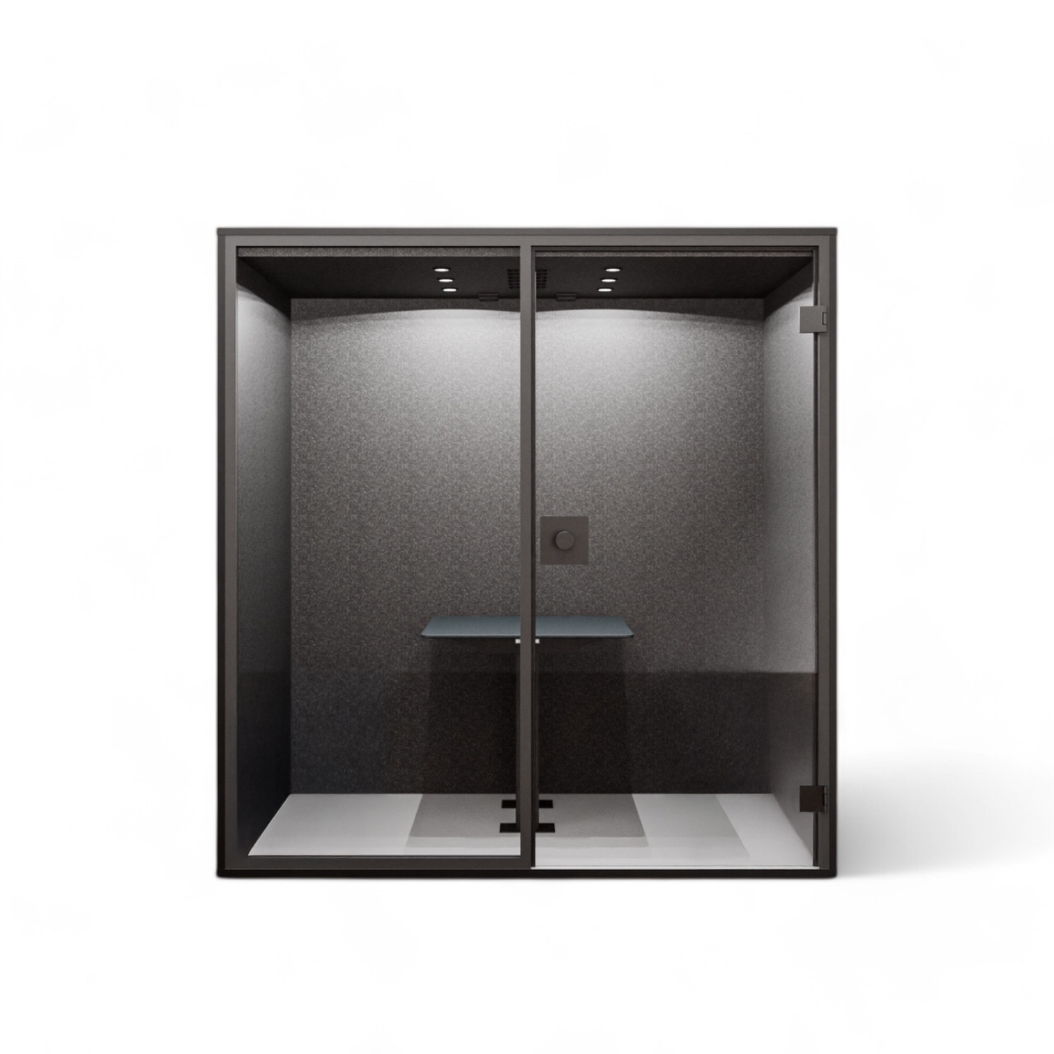 Berlin Acoustics Meet Akustikbox (Schwarz, Mit el. höhenverstellbarem Tisch, Geschlossene Rückwand, Neu)