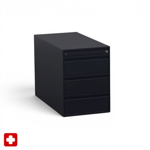 Korpus Lista LO Serie L (Schwarz, mit Schlüssel, mit Schublade)