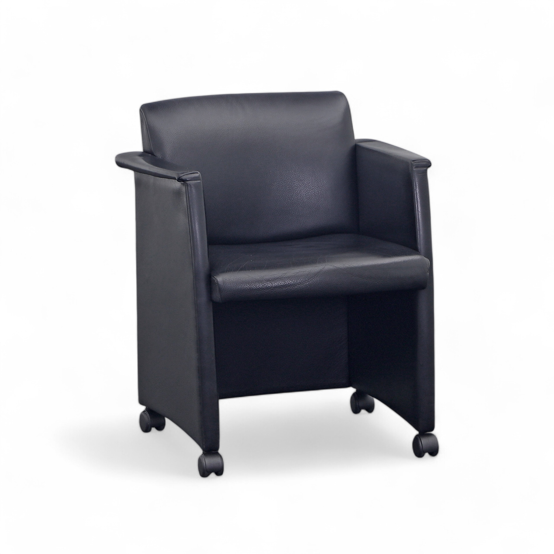 Echtleder Loungesessel Schwarz (Schwarz, Normal Gebraucht, Schwarz, Schwarz)