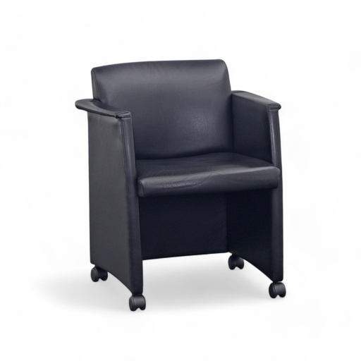 Echtleder Loungesessel Schwarz (Normal gebraucht)