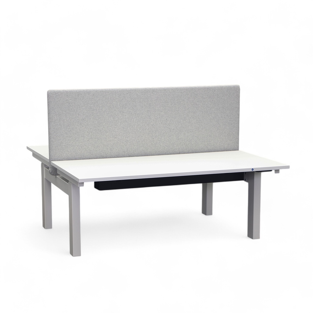Poste de travail double Bene Level Pure (Blanc, Bon)