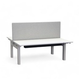 Poste de travail double Bene Level Pure (Blanc, Bon)