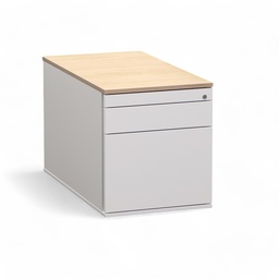 Caisson fixe Haworth HC1 (hauteur 50cm) (Chêne, Normalement utilisé, avec clé, avec dossier suspendu)