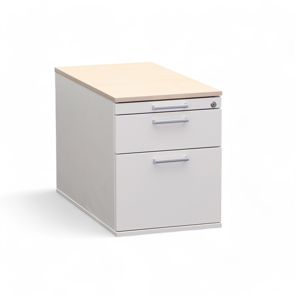 Rollcontainer Haworth HC1 (Eiche, Normal gebraucht, mit Schlüssel, mit Hängeregister & Stauraum)