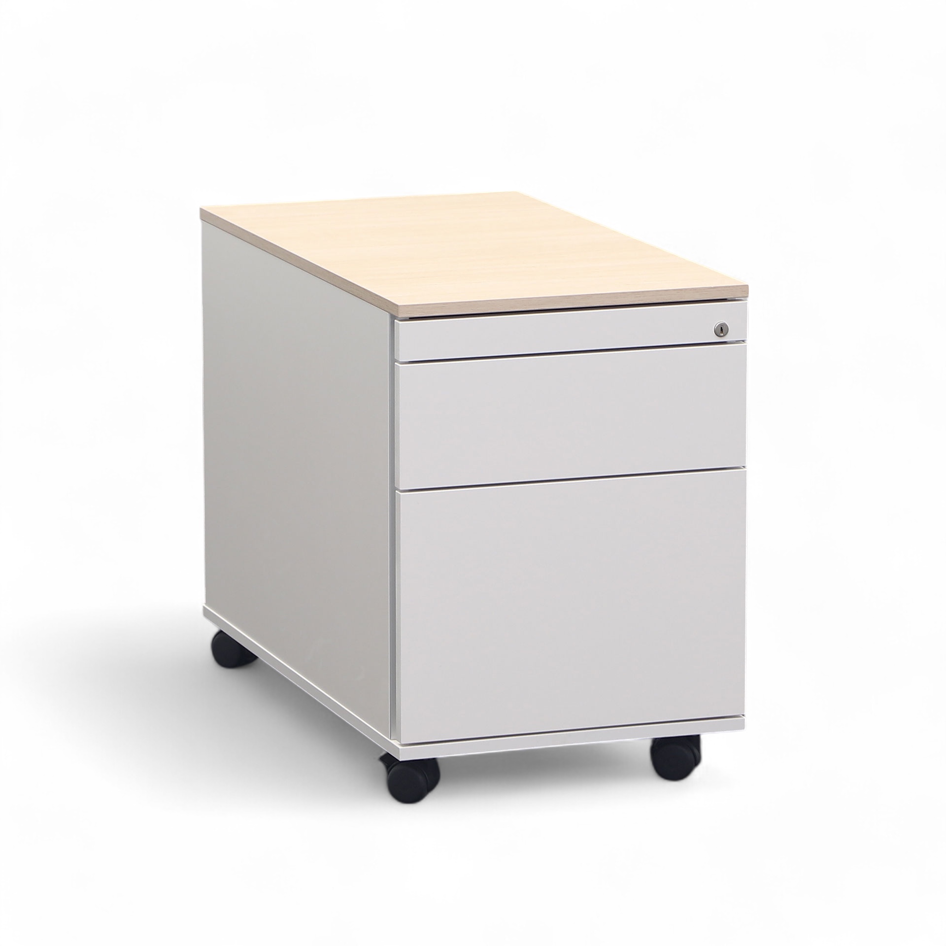 Haworth HC1 mobile pedestal (Oak, Normal used, With key)
