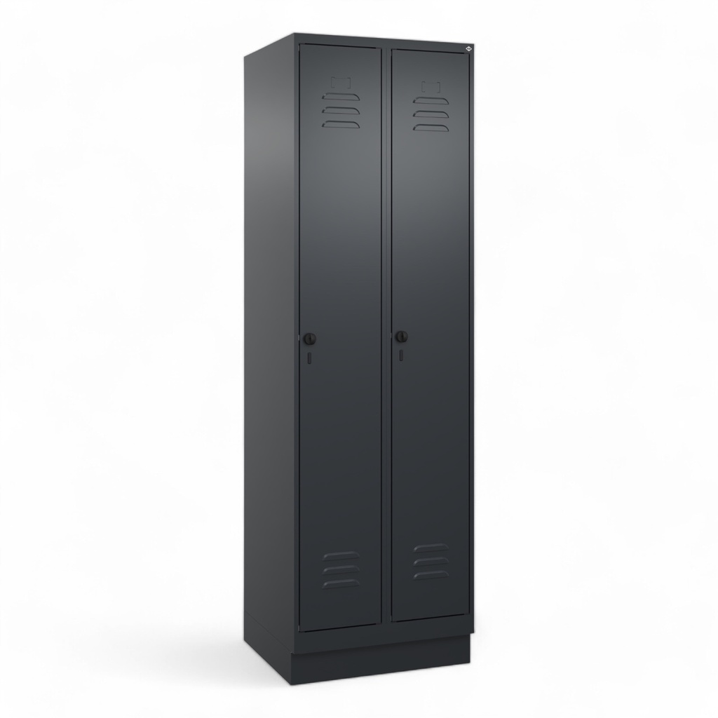 Garderobenspind C+P Classic PLUS (Neu, Schwarz, mit 2 Türen)