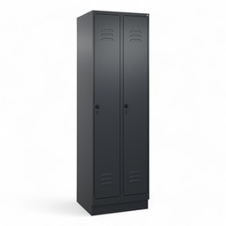 Garderobenspind C+P Classic PLUS (Neu, Schwarz, mit 2 Türen)