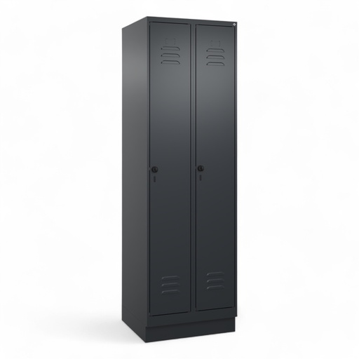 Garderobenspind C+P Classic PLUS (Neu, Schwarz, mit 2 Türen)