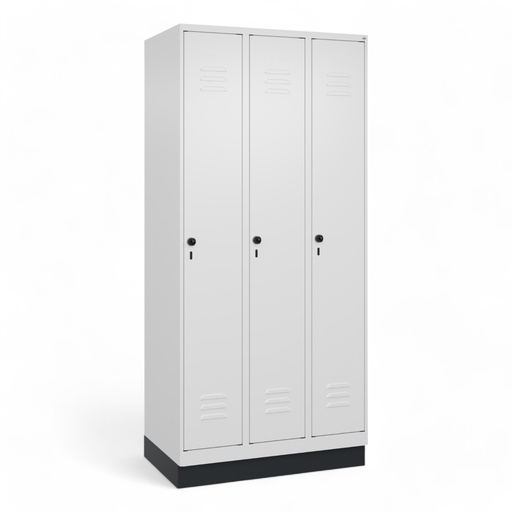 Garderobenspind C+P Classic PLUS (Neu, Weiss, mit 3 Türen)