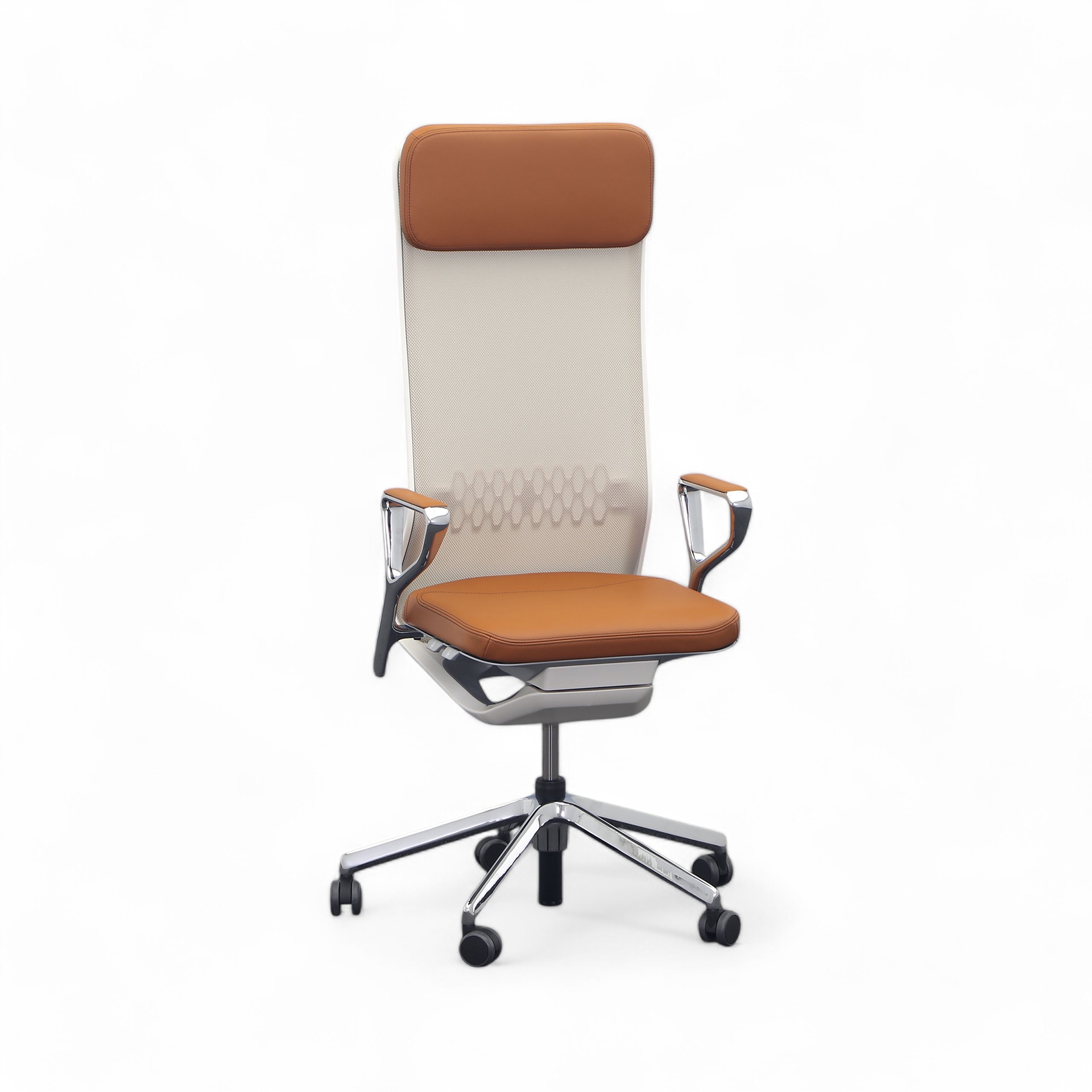 Chefsessel SitagTeam Highback Mesh swissmade mit Ringarmlehnen, Braun, Neu, Ergonomischer Stuhl - ideal für flexibles Arbeiten