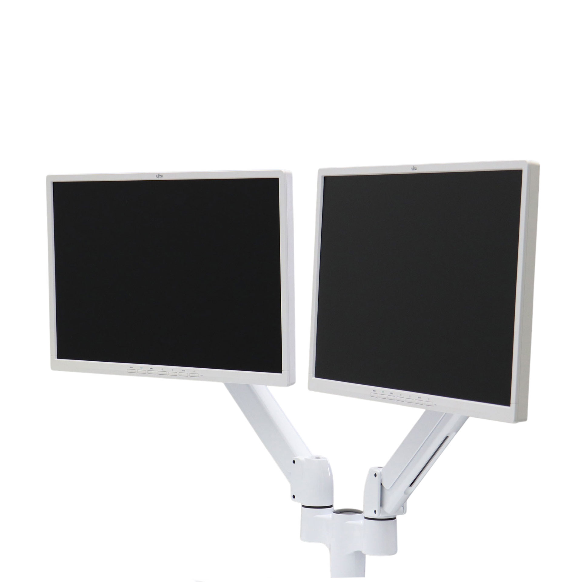 Fujitsu B24-8 TE Pro Dual-Monitor-Set mit Flexibler Halterung (Weiss, Gut)