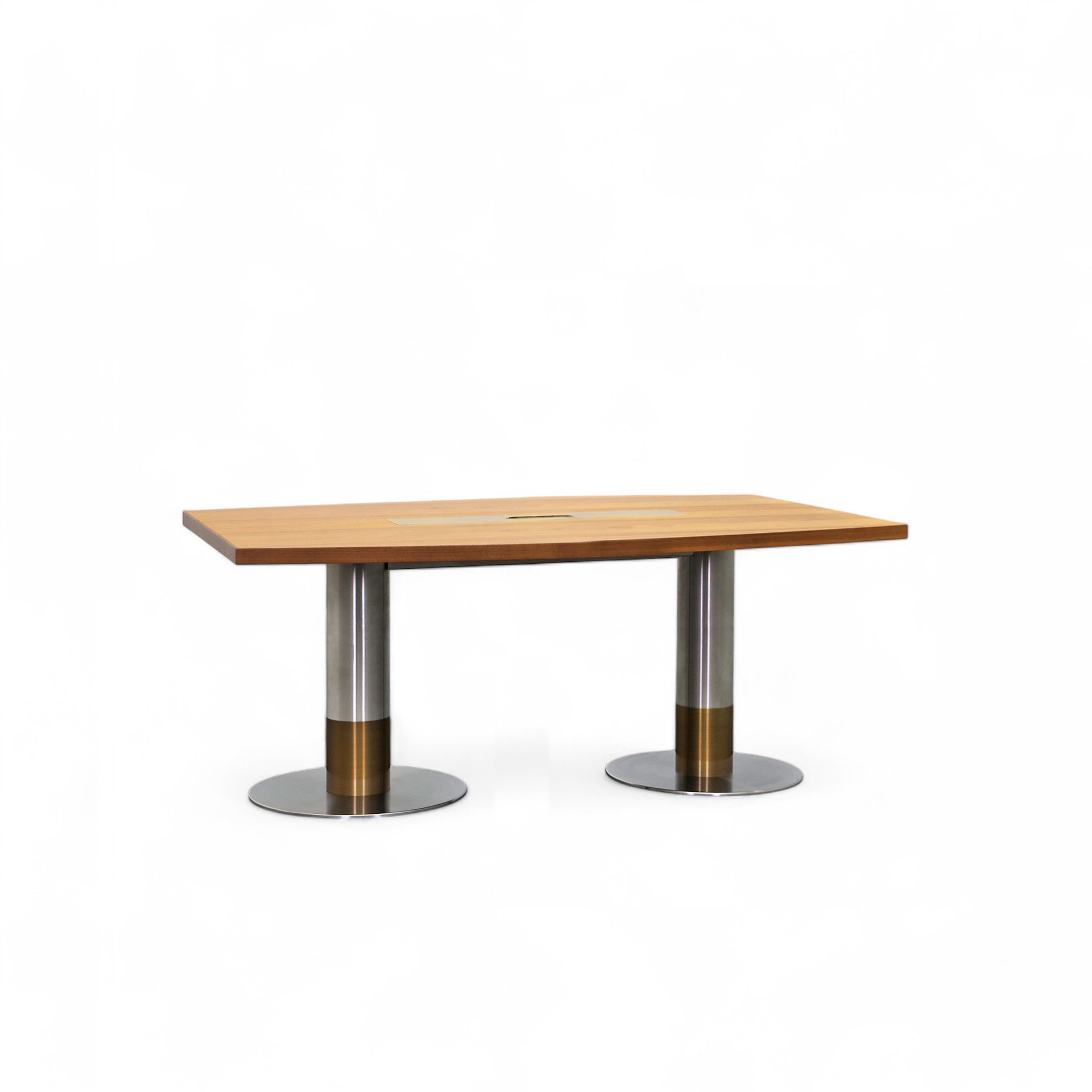 Konferenztisch Bootsförmig Nussbaum (Normal Gebraucht, 160x100)