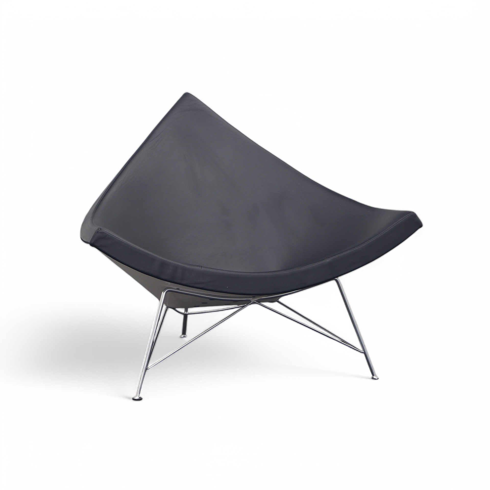 Image of Coconut Chair Vitra Schwarz/Verchromt, Gut