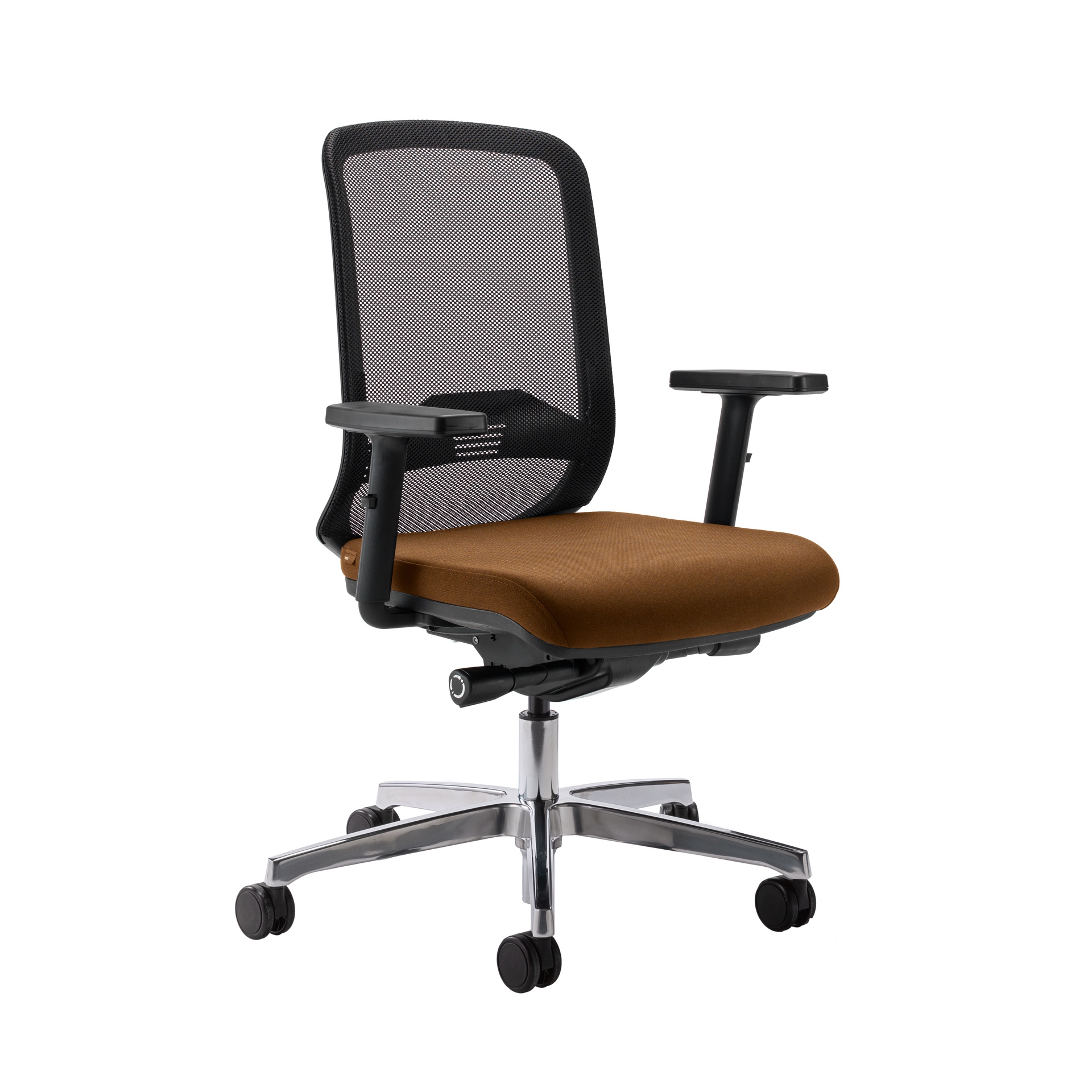 Chaise de bureau Milani Bali (Marron, Chromé)