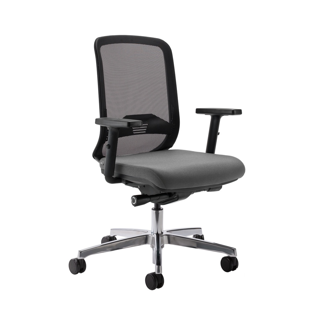 Bürostuhl Milani Bali Mesh (Dunkelgrau, Verchromt)