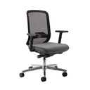 Bürostuhl Milani Bali Mesh (Dunkelgrau, Verchromt)