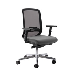 Bürostuhl Milani Bali Mesh (Dunkelgrau, Verchromt)