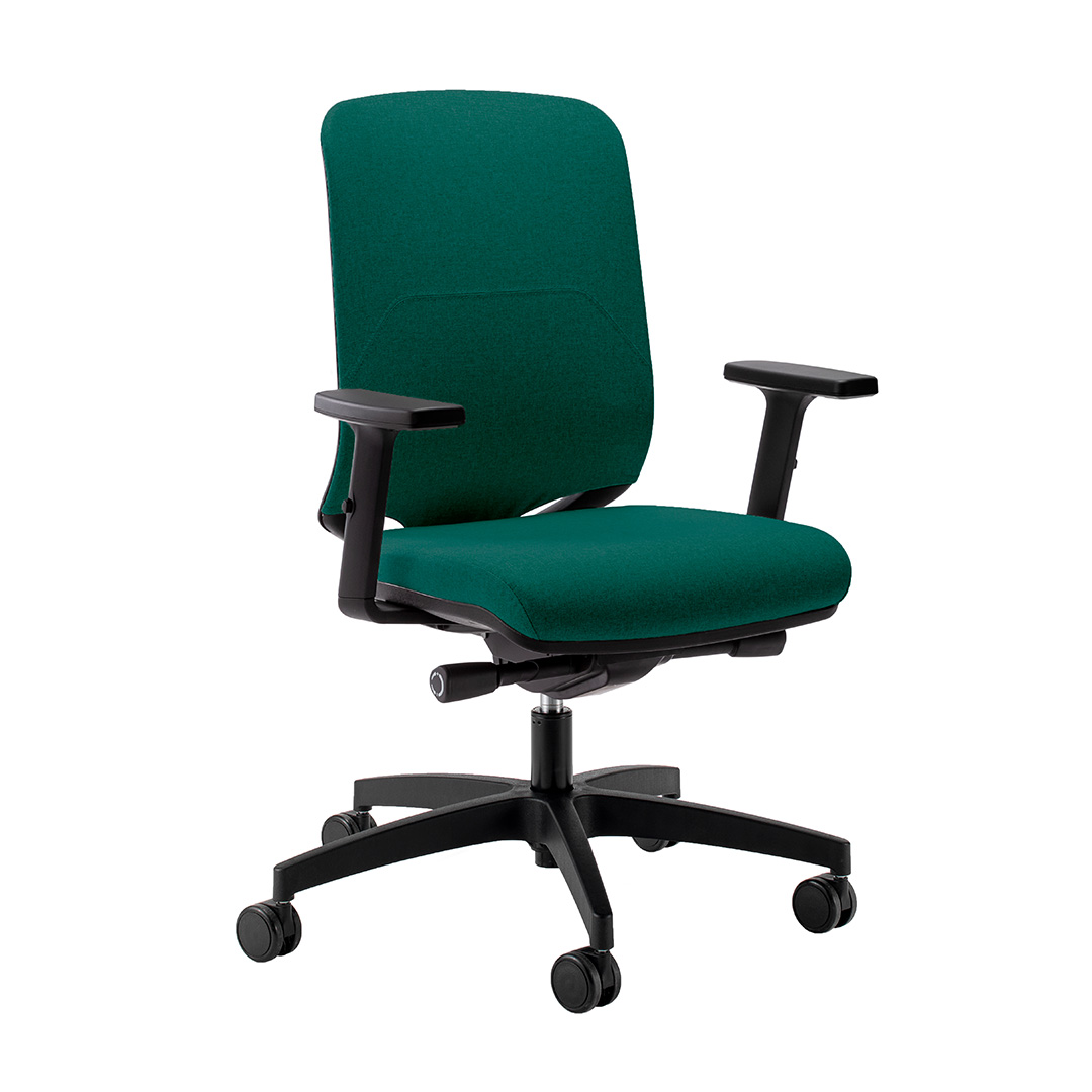 Image of Bürostuhl Milani Bali mit 2D Armlehnen, Dunkelgrün/Schwarz, Neu, Ergonomischer Stuhl - ideal für flexibles Arbeiten
