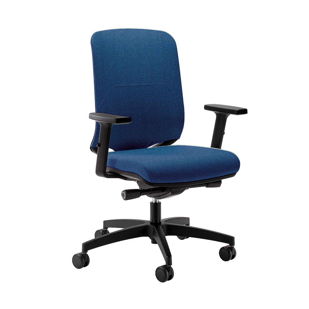 Image of Bürostuhl Milani Bali mit 2D Armlehnen, Dunkelblau/Schwarz, Neu, Ergonomischer Stuhl - ideal für flexibles Arbeiten