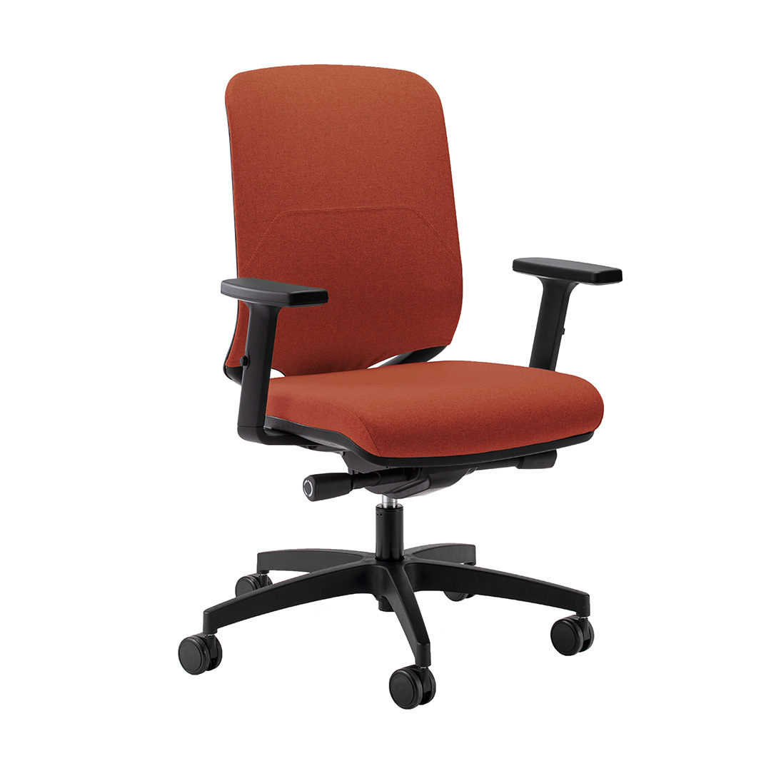 Image of Bürostuhl Milani Bali mit 2D Armlehnen, Dunkelorange/Schwarz, Neu, Ergonomischer Stuhl - ideal für flexibles Arbeiten