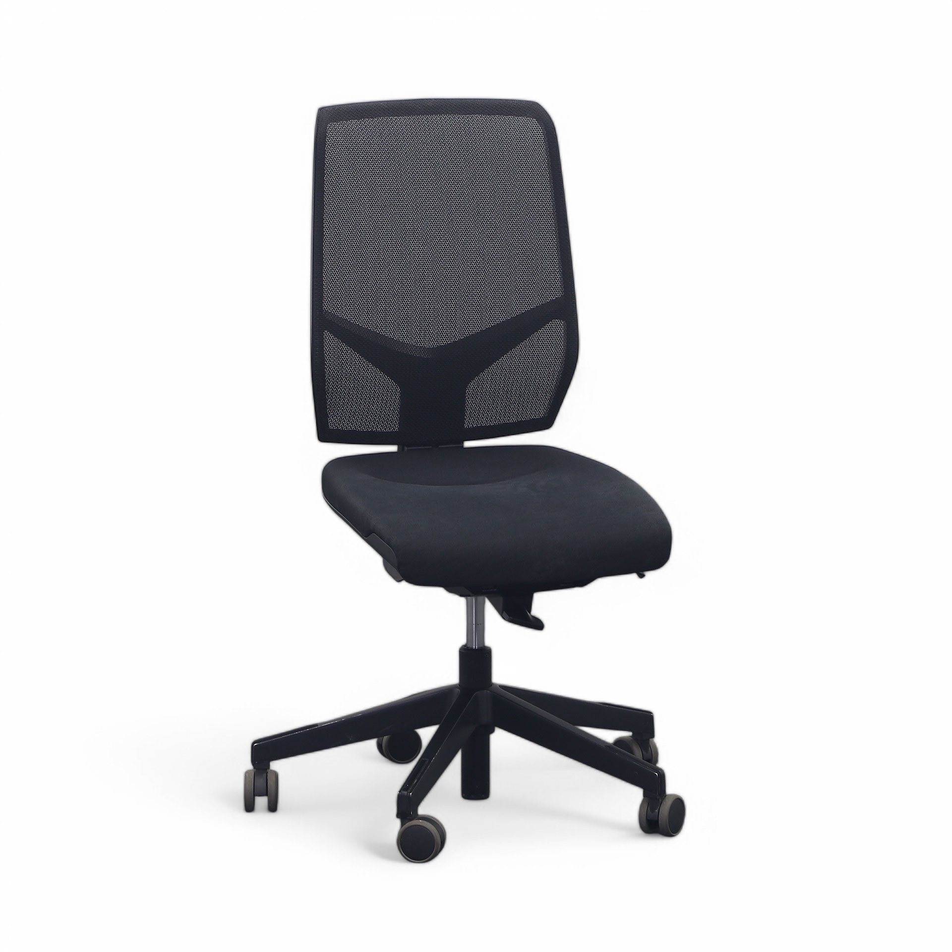 Bürostuhl Giroflex 68-7519 mit Netzrückenlehne (Schwarz, Normal Gebraucht, Schwarz, Teppichrollen, ohne Armlehnen)