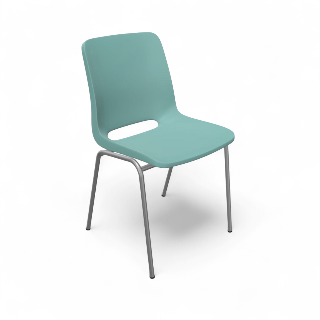 Chaise Profim Ana 4340 Vert/Gris argenté sans accoudoirs, Nouveau - Parfait pour une assise confortable