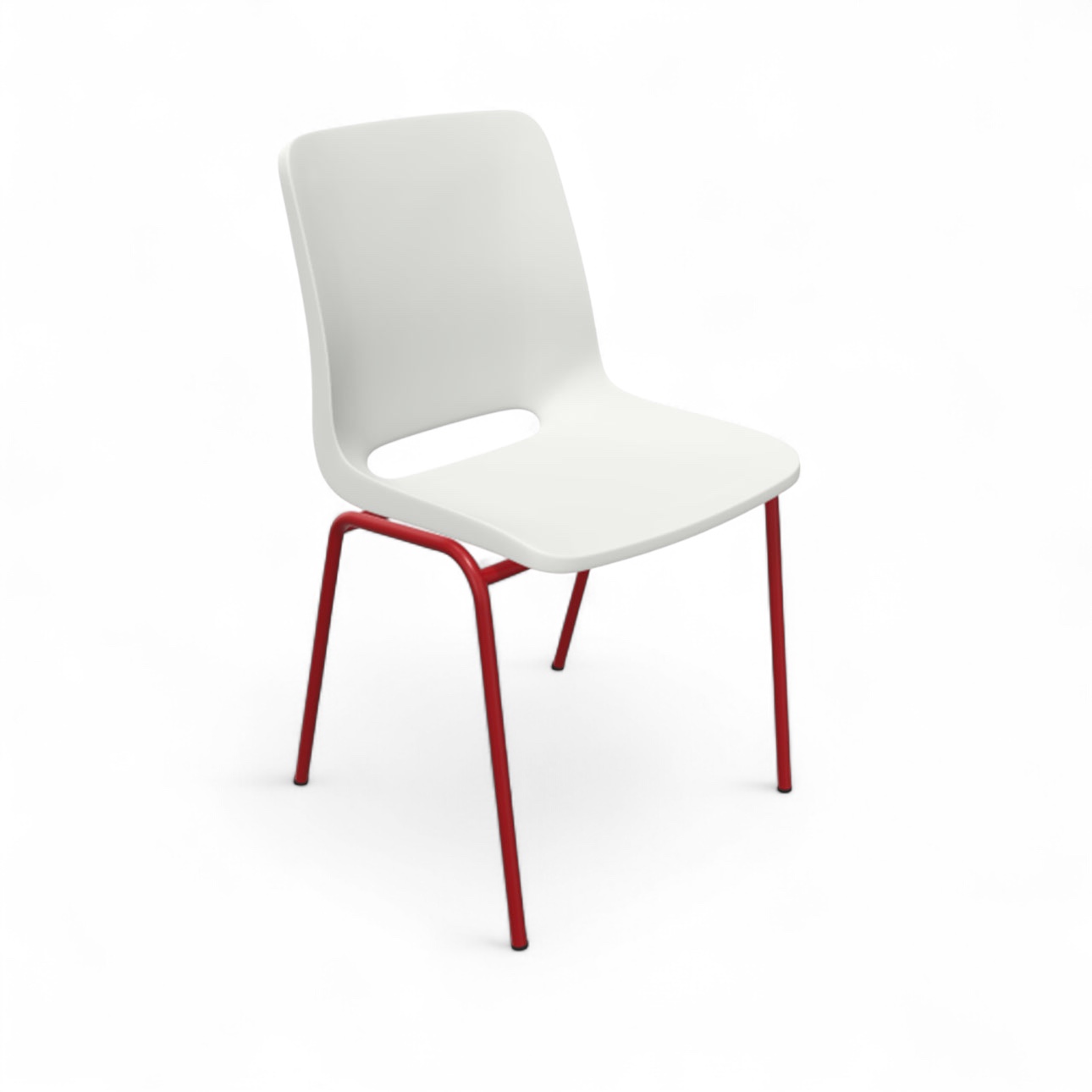 Stuhl Profim Ana 4340 Weiss/Rot ohne Armlehnen, Neu - Perfekt für komfortables Sitzen
