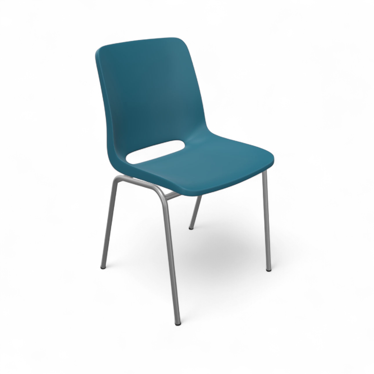 Chaise Profim Ana 4340 Bleu/Gris argenté sans accoudoirs, Nouveau - Parfait pour une assise confortable
