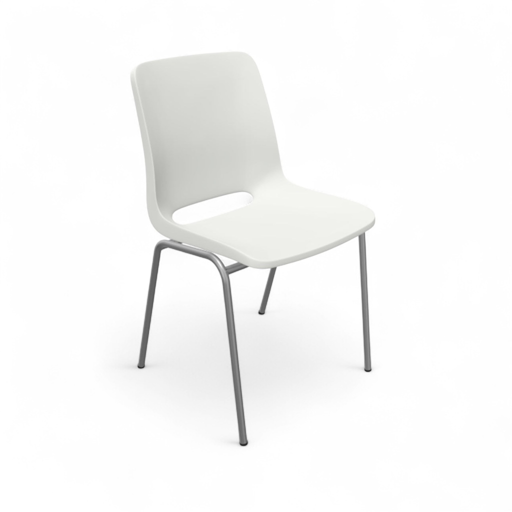 Stuhl Profim Ana 4340 Weiss/Silbergrau ohne Armlehnen, Sehr gut - Perfekt für komfortables Sitzen
