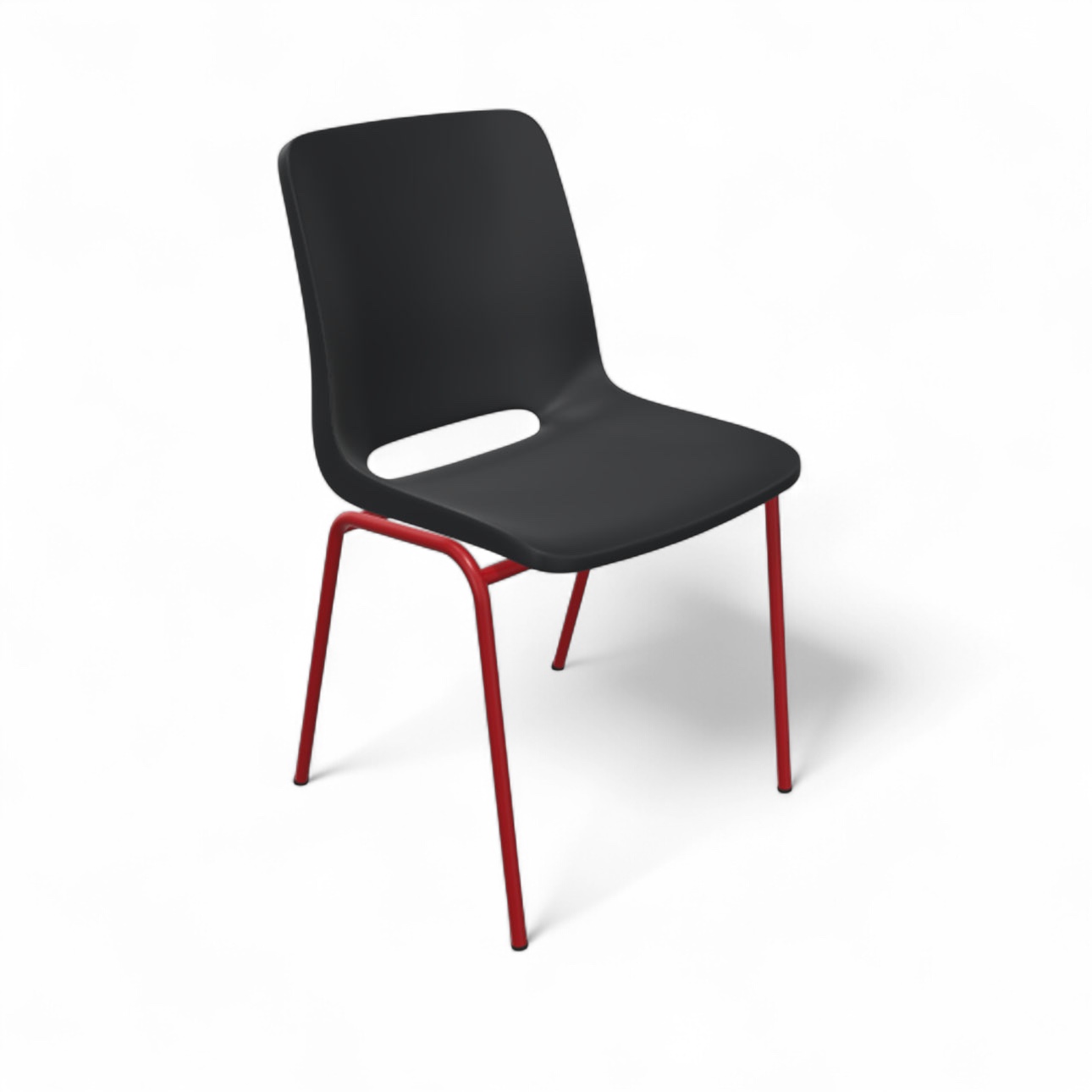 Chaise Profim Ana 4340 Noir/Rouge sans accoudoirs, Nouveau - Parfait pour une assise confortable