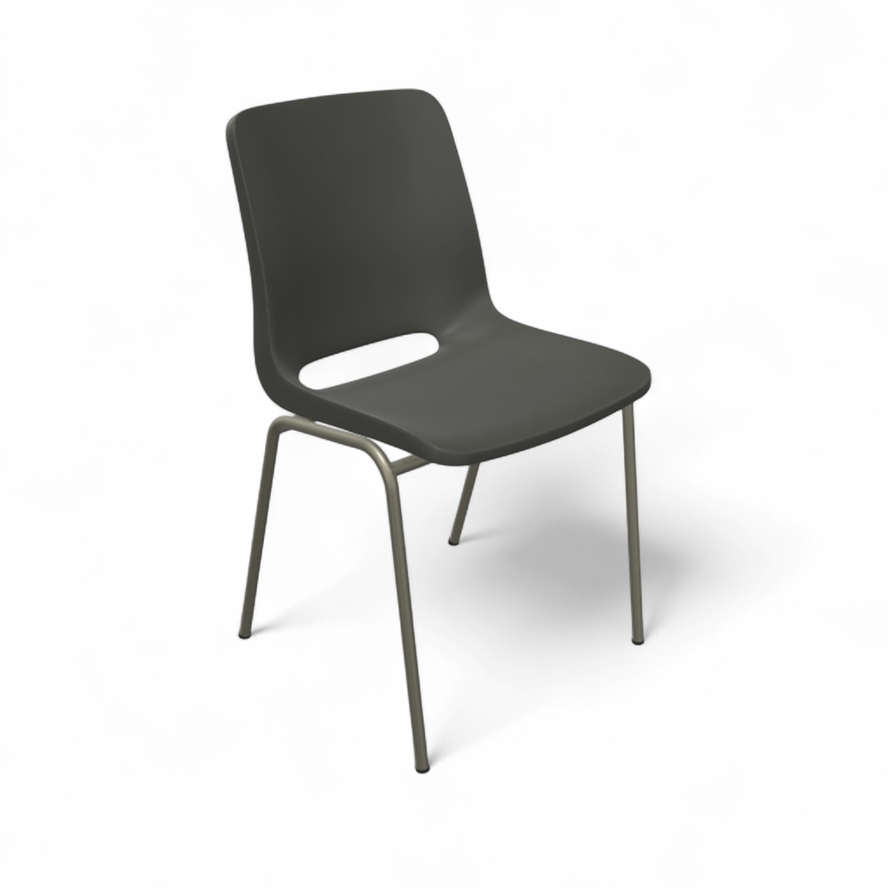 Chaise Profim Ana 4340 Anthracite/Gris acier sans accoudoirs, Nouveau - Parfait pour une assise confortable