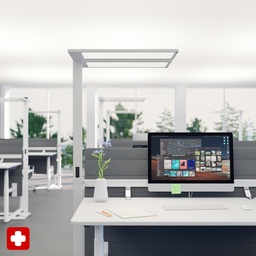 LED Stehlampe Regent Lightpad Office Doppelkopf (Neu)