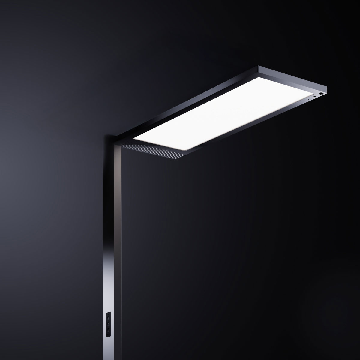 Lampadaire LED Regent Lightpad Tunable Office tête unique, blanc, (Nouveau)