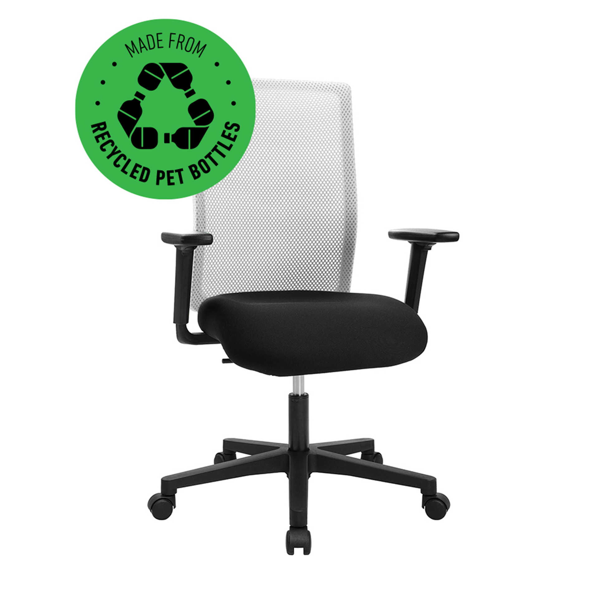 Image of Bürostuhl Topstar Free Point mit 1D Armlehnen, Weiss, Neu, Ergonomischer Stuhl - ideal für flexibles Arbeiten