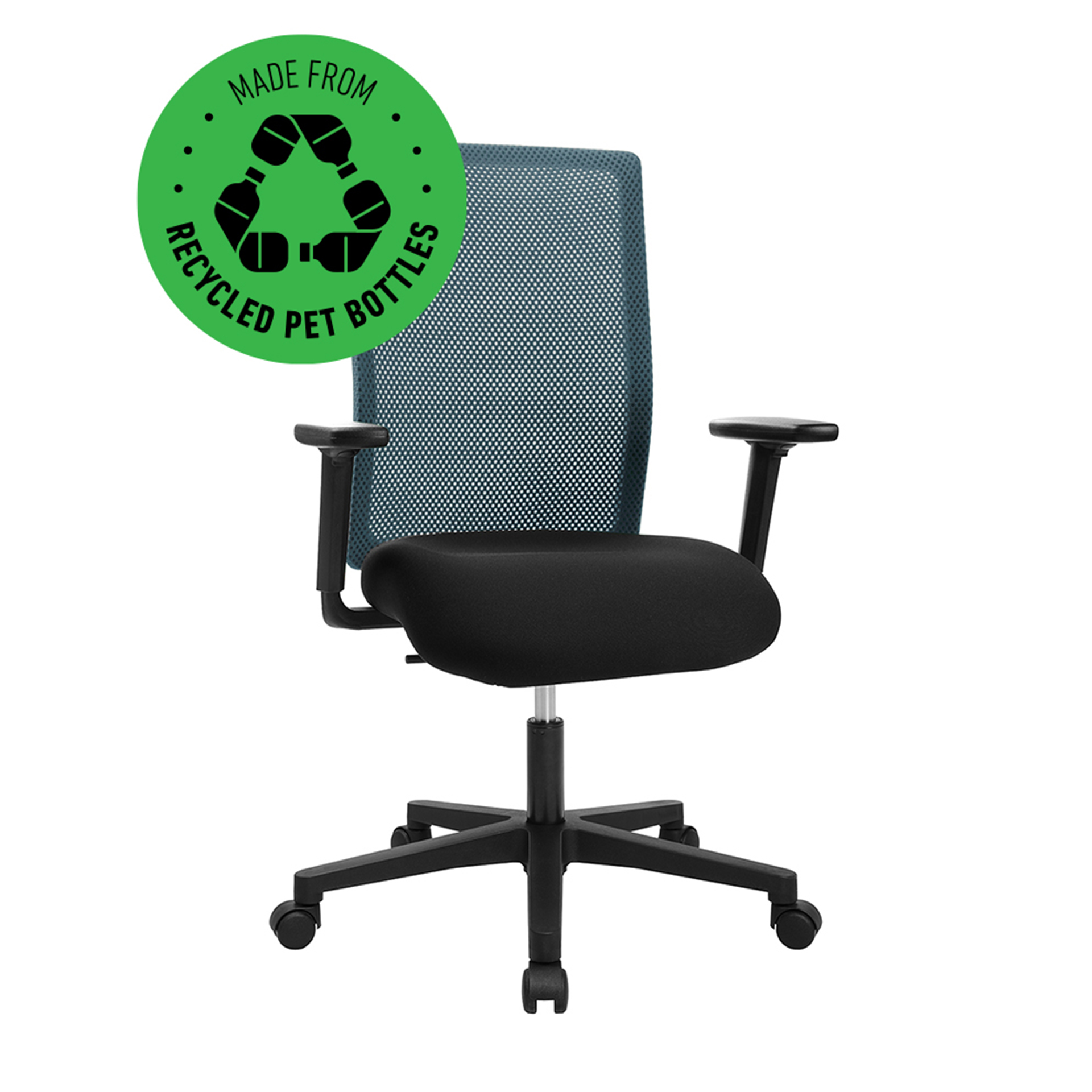 Chaise de bureau Topstar Free Point (Bleu, Nouveau, Roulettes pour sols durs)