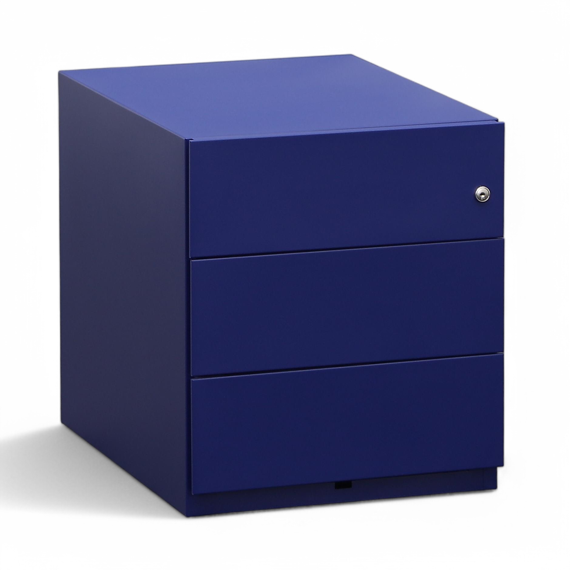 Conteneur roulant Bisley Note, Bleu foncé, avec des tiroirs, Nouveau - parfait pour un bureau moderne