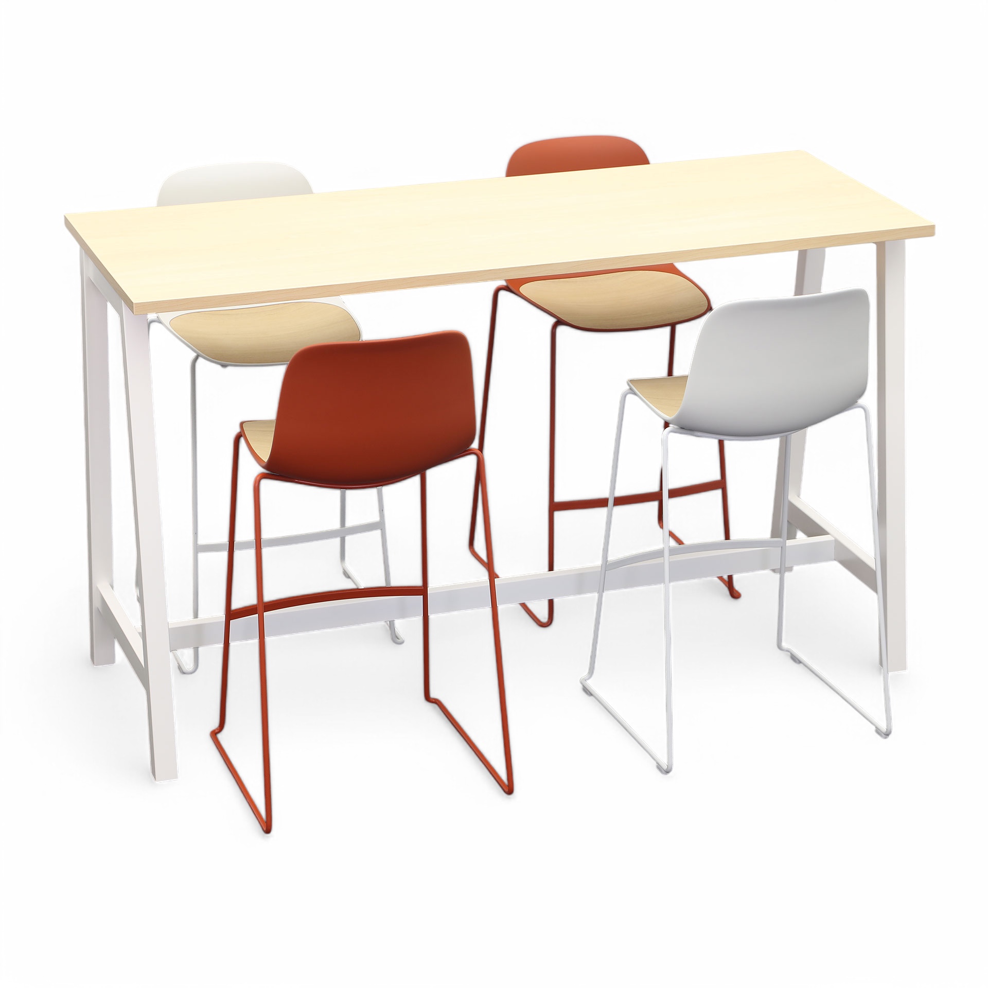 Standing meeting table with Lapalma stool (Oak, Good)