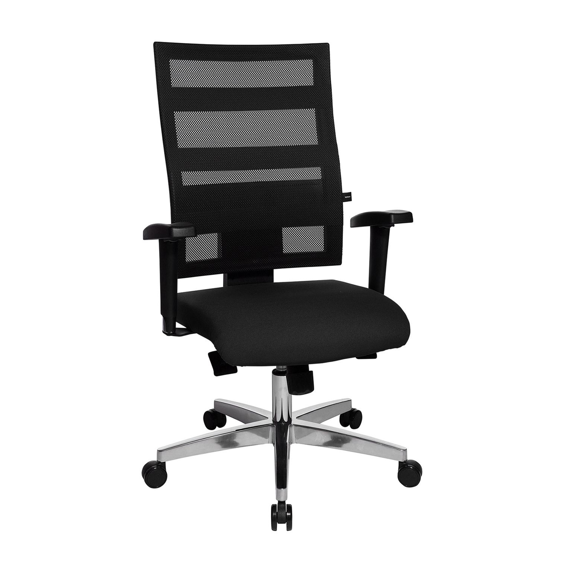 Bürostuhl Topstar X-Pander mit 1D Armlehnen, Schwarz/Verchromt, Neu, Ergonomischer Stuhl - ideal für flexibles Arbeiten